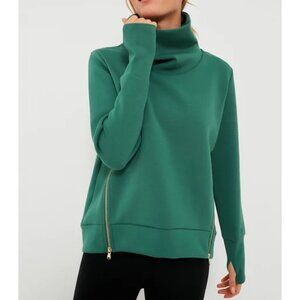 Addison Bay Polished Double Knit Everyday Pullover Women’s Size M Zip Details